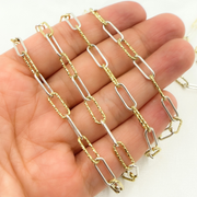 Gold Plated 925 Sterling Silver Paperclip Smooth